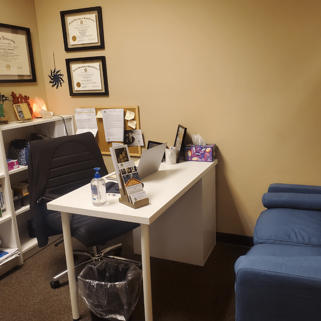 Image of Doctor Amanda Blandford's Desk in Virtual Office Tour